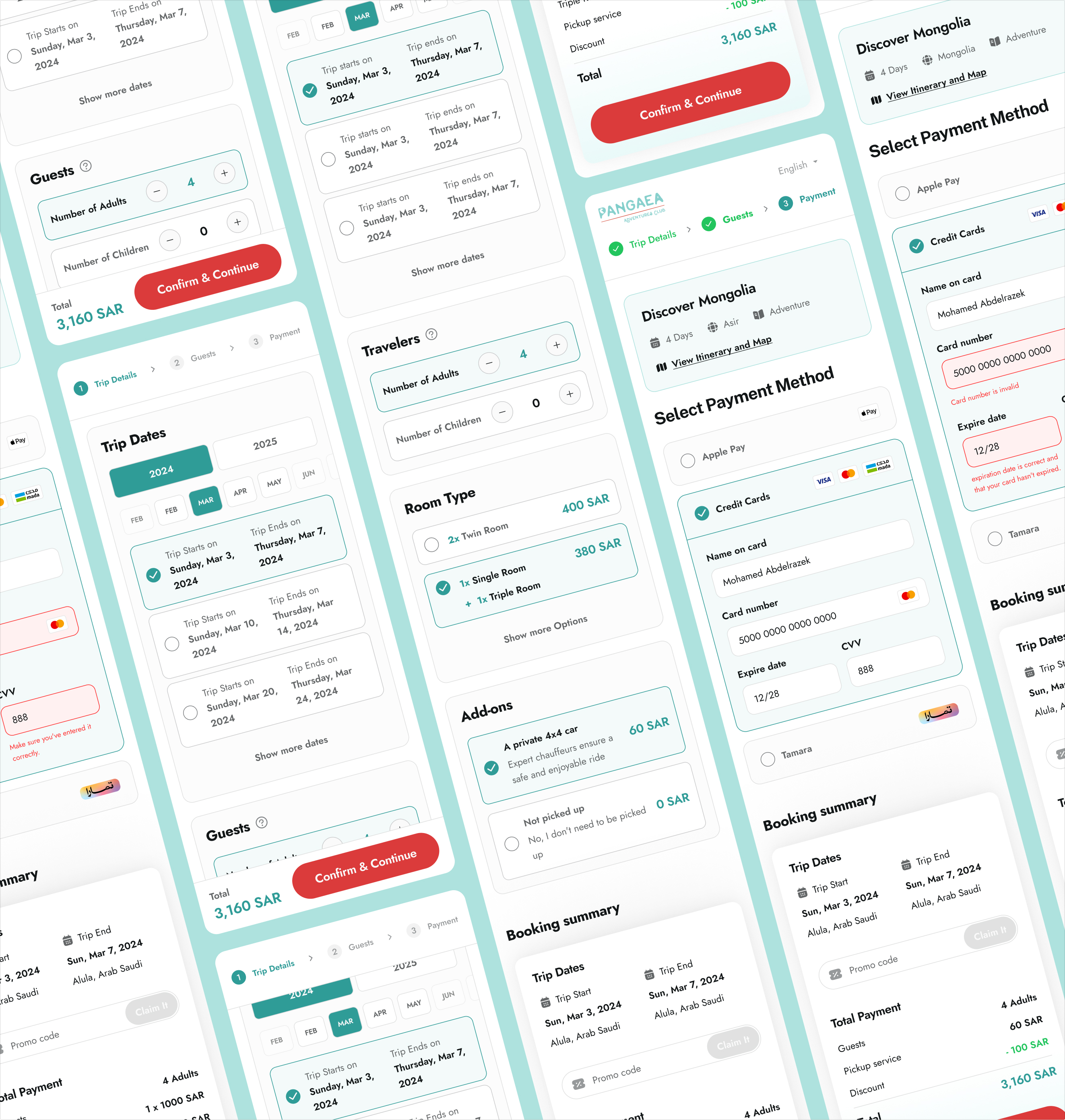 Pangaea International Trip Booking Flow (Mobile) - SHot